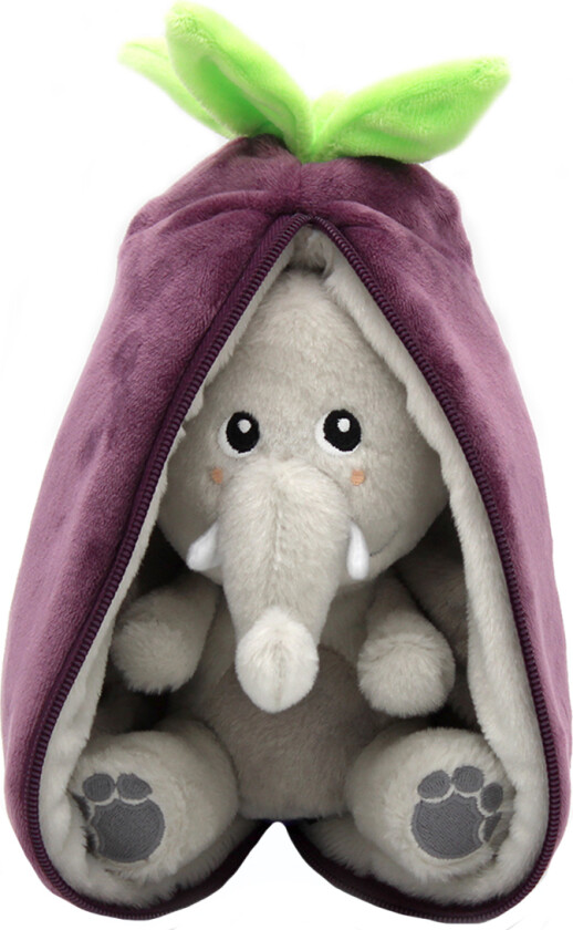 Kosedyr - Velvet The Elephant Aubergine - 20 cm - - OneSize - Kosedyr