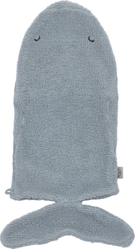 Oppvaksehandske - Hval - Blå - - OneSize - Vaskeklut