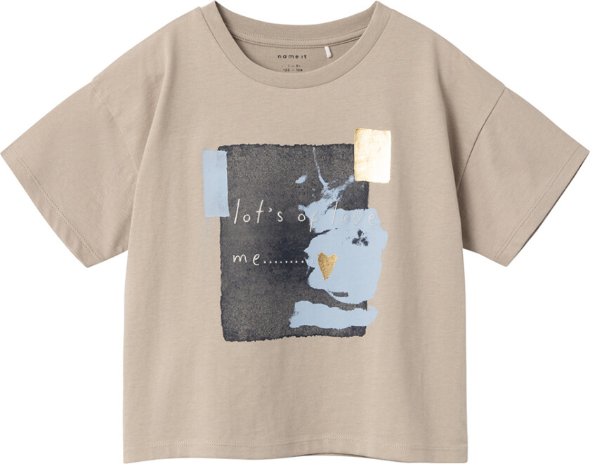 T-shirts - NkfFlotter - Short Loose - Pure Cashmere - - 6 år (116) - T-skjorte