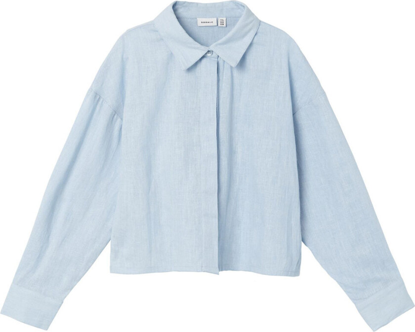 Skjorte - Beskåret - NkfFalinnen - Chambray Blue - - 7-8 år (122-128) - Skjorte