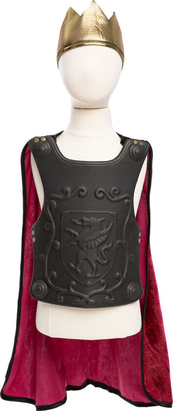 Kostymer - Ridderkappe m. Skjold/Krone - - 5-6 år (110-116) - Kostymer