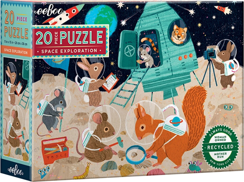 Puslespill - 20 Brikker - 28x38 cm - Rommet - - OneSize - Puslespill