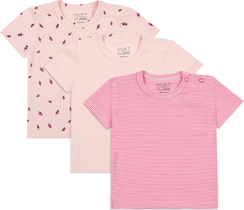 T-skjorte - 3-pack - Alda - Icy Rosa m. Marihøne - - 68 - T-skjorte