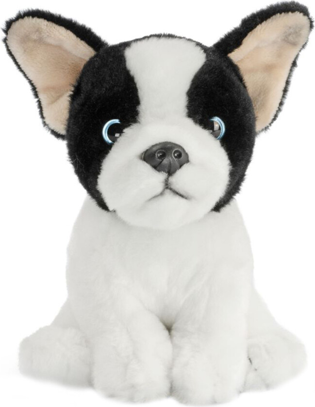 Kosedyr - 17x9 cm - Fransk Bulldog Valp - Hvit/Sva - - OneSize - Kosedyr