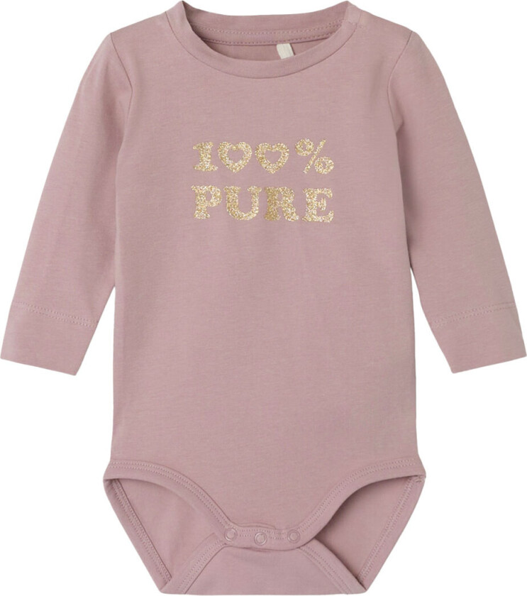 Body L/Æ - NbfFanewa - Deauville Mauve m. Glitter - - 50 - Langermet Body