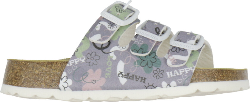 Sandaler - Fussbett tøffel - Lilla m. Trykk - - 28 - Sandals