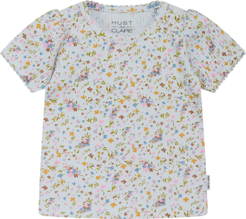 T-skjorte - Rib - Blancalina - Vann m. Blomster - - 68 - T-skjorte