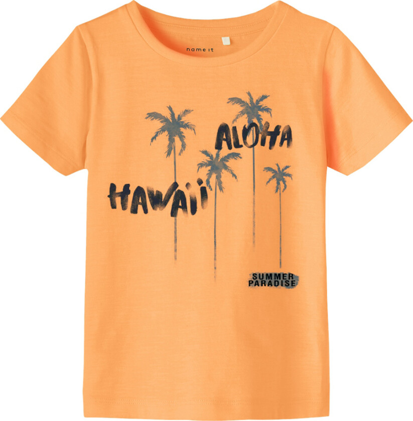 T-skjorte - NmmPfrankie - Oransje Pop - - 2 år (92) - T-skjorte