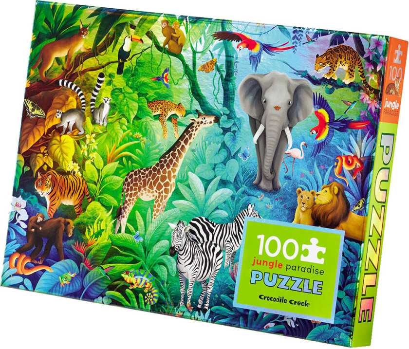Puslespill - 100 Brikker - Jungle Paradise - - OneSize - Puslespill