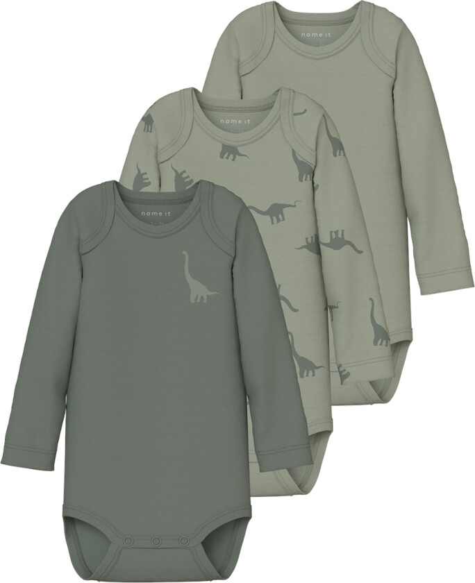 Body L/æ - Noos - NbmBody - 3-pack - Agave Green - - 62 - Langermet Body