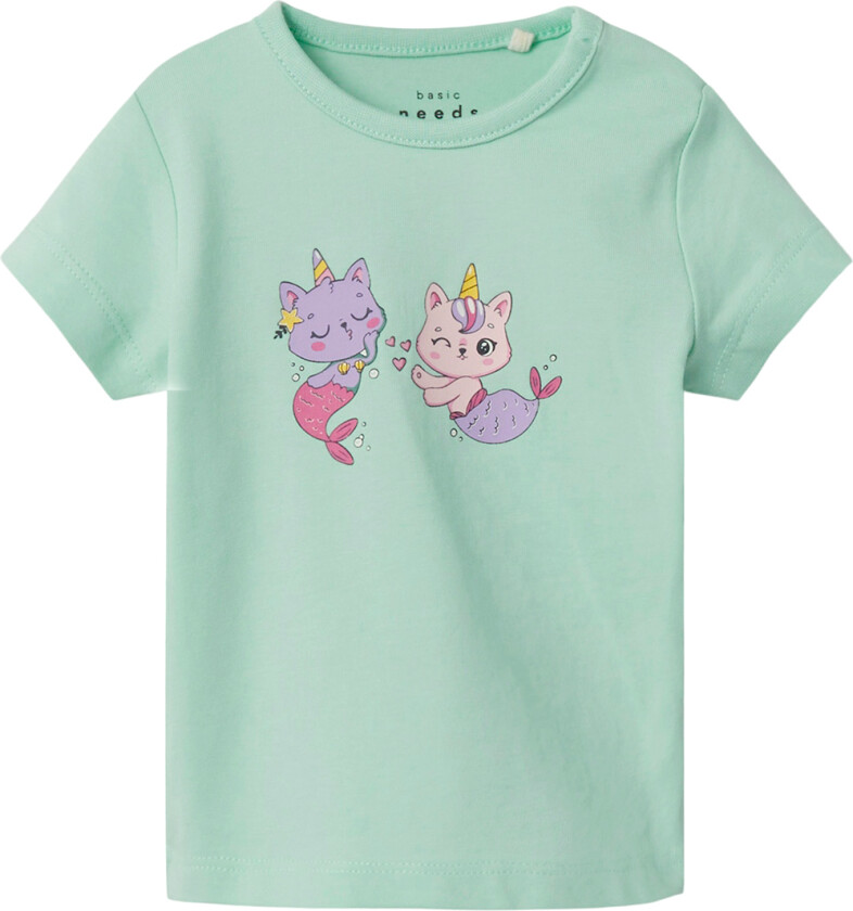 T-skjorte - NbfVubie - Yucca m. Havfruekatter - - 68 - T-skjorte