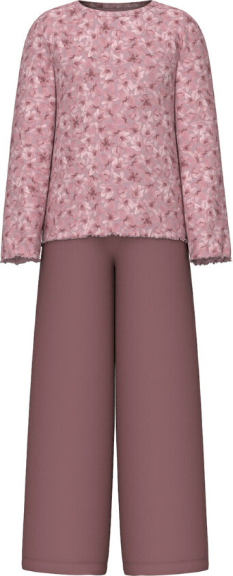 Pysjamas - Noos - NkfNightset - Mauve Shadows - - 7-8 år (122-128) - 2-delt nattøy