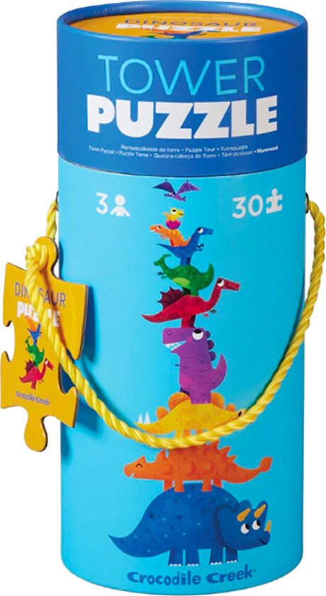 Puslespill - 30 Brikker - Dinosaur - - OneSize - Puslespill