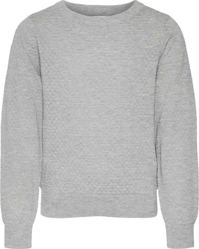 Genser - VmCare - Noos - Strikk - Light Grey Mela - - 7-8 år (122-128) - Genser