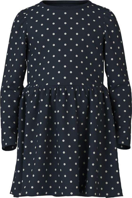 Kjole - NmfVivia - Noos - Dark Sapphire/Dots Aop In Brig - - 3 år (98) - Kjole