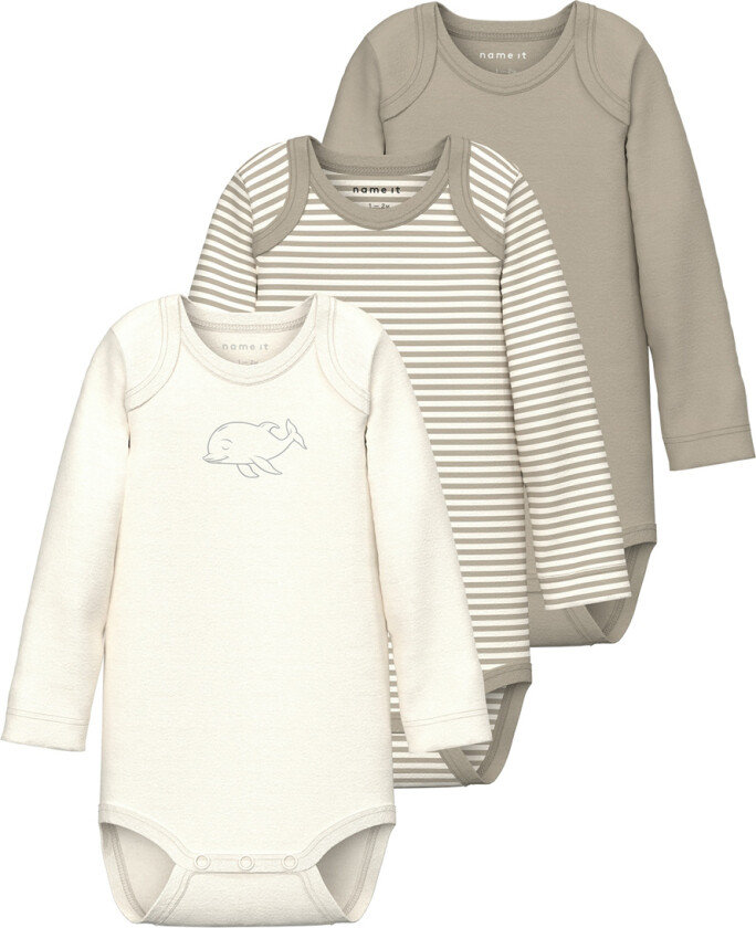 Body L/æ - Noos - NbnBody - 3-pack - Pure Cashmere - - 50 - Langermet Body