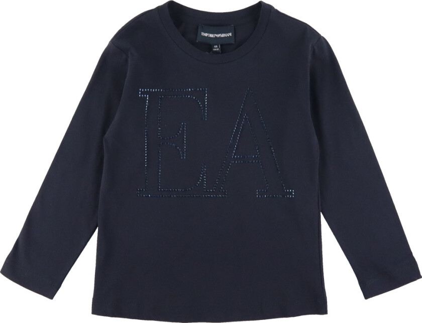 Genser - Navy m. Rhinestone - - 10 år (140) - Genser