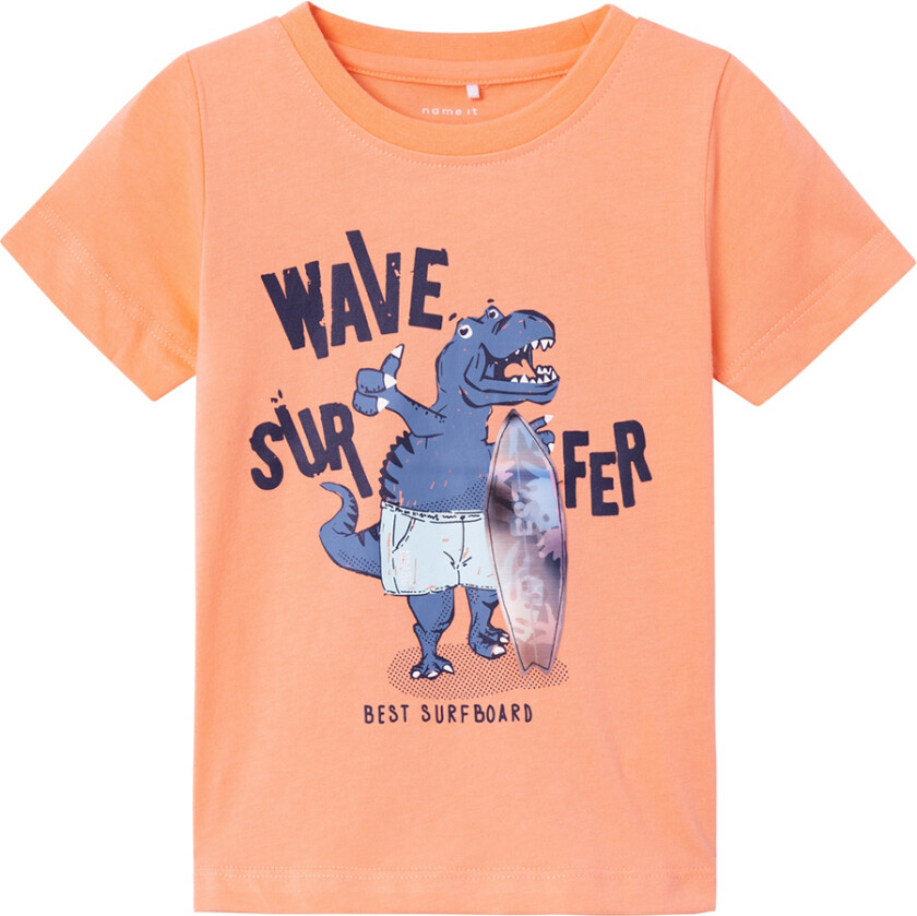 T-skjorte - NmmKlem - Papaya Punch - - 1 år (80) - T-skjorte