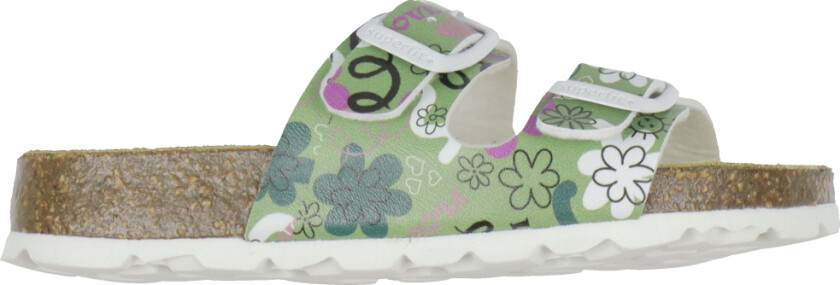 Sandaler - Fussbett tøffel - Grønn m. Trykk - - 28 - Sandals