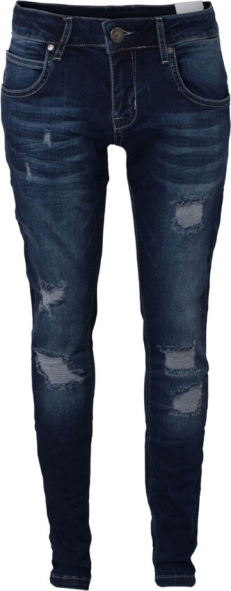 Jeans - Pipe Rippet - Blue Denim - - 16 år (176) - Jeans