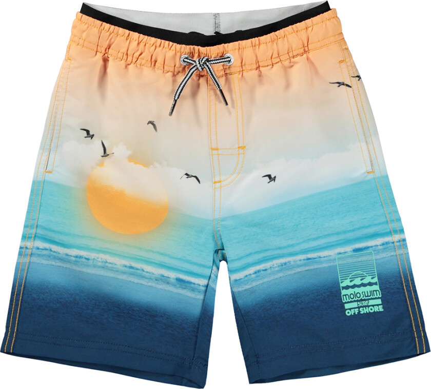 Badeshorts - UV50+ - Neal - Sunset Strand - - 5-6 år (110-116) - Badetøy