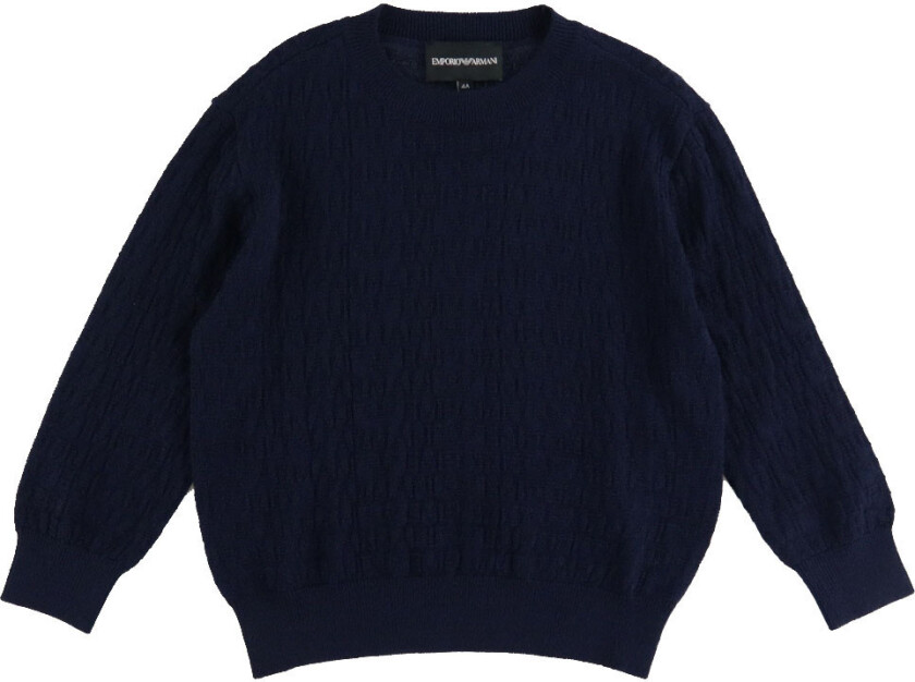 Genser - Akryl/Ull - Navy m. Logoer - - 8 år (128) - Genser