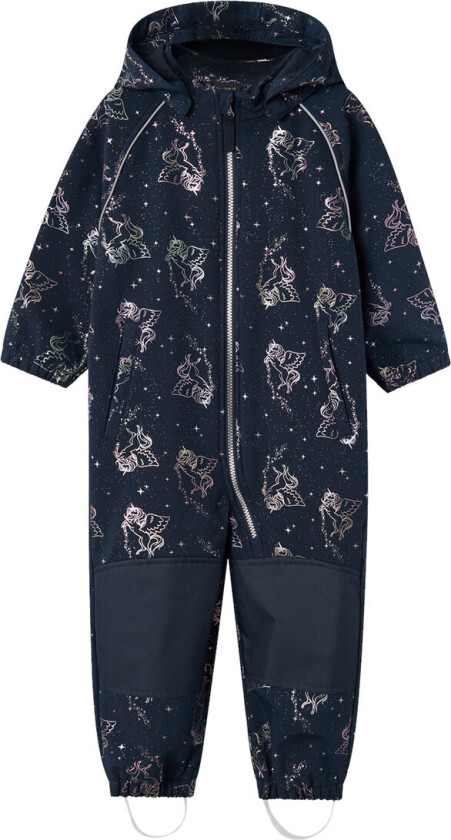 Softshell Dress m. Fleece - Noos - NmfAlfa08 - Dark Safi - - 5 år (110) - Softshell