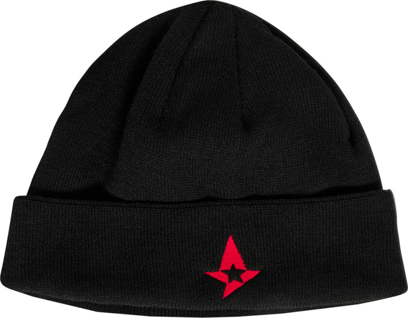 Beanie - Strikk - AST Fan Rød Logo - Svart - - OneSize - Lue