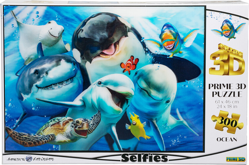 Puslespill - 3D - 300 Brikker - Ocean Selfie - - OneSize - Puslespill