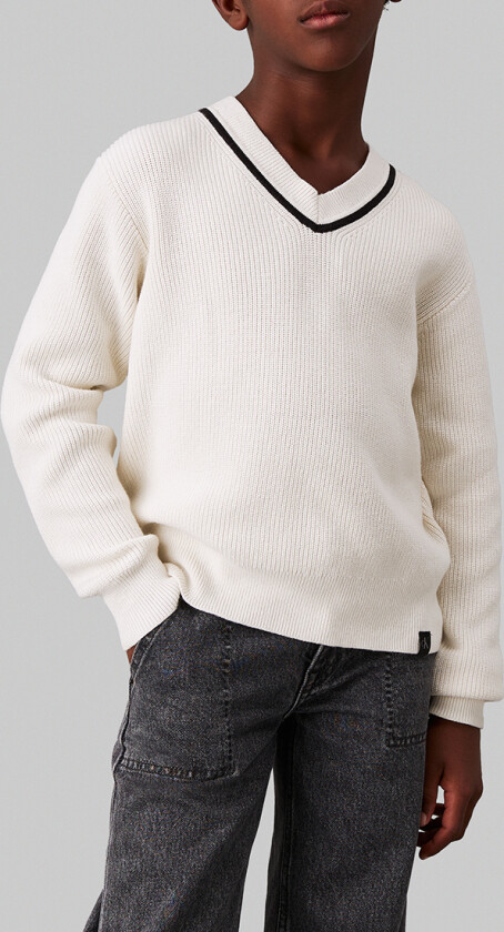 Genser - Strikk - Hvit - - 8 år (128) - Genser