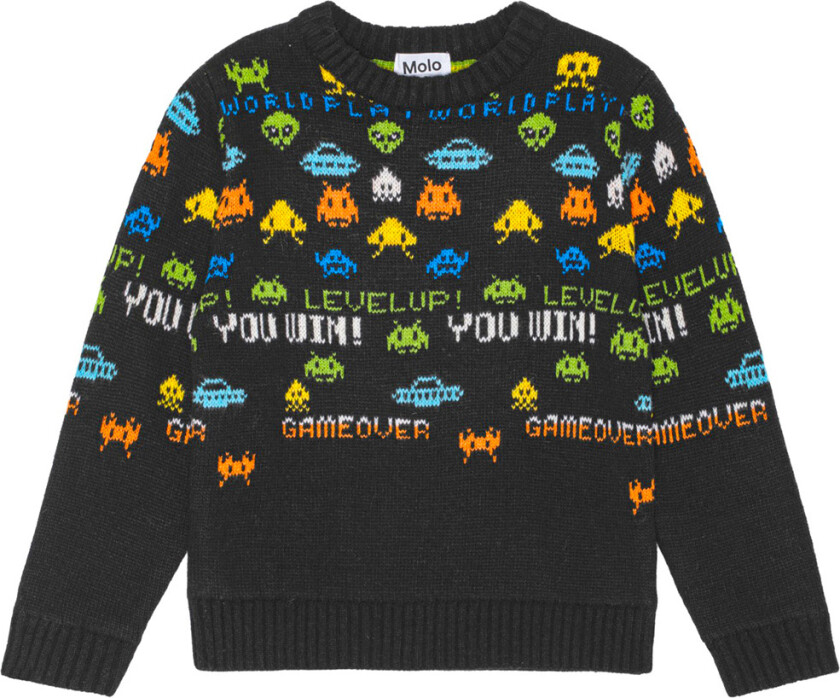 Genser - Strikk - Ull/Akryl - Barri - Level Up! - - 9-10 år (134-140) - Genser