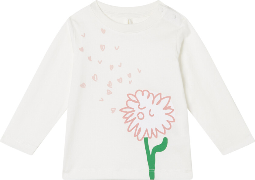 Genser - Ivory m. Blomst - - 18 md - Genser