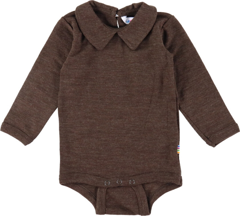 Body L/æ - Ull - Krage - Mørkebrun - - 70 - Langermet Body
