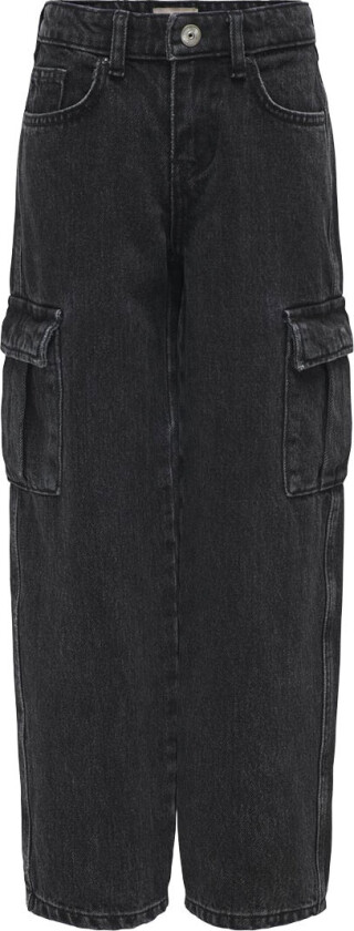 Jeans - Cargo - Noos - KogHarmony - Vasket Black - - 12 år (152) - Jeans