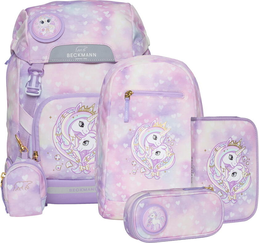 Skolesekk Sett - Classic+ Maxi - Unicorn Princess Purpl - - OneSize - Skolesekk