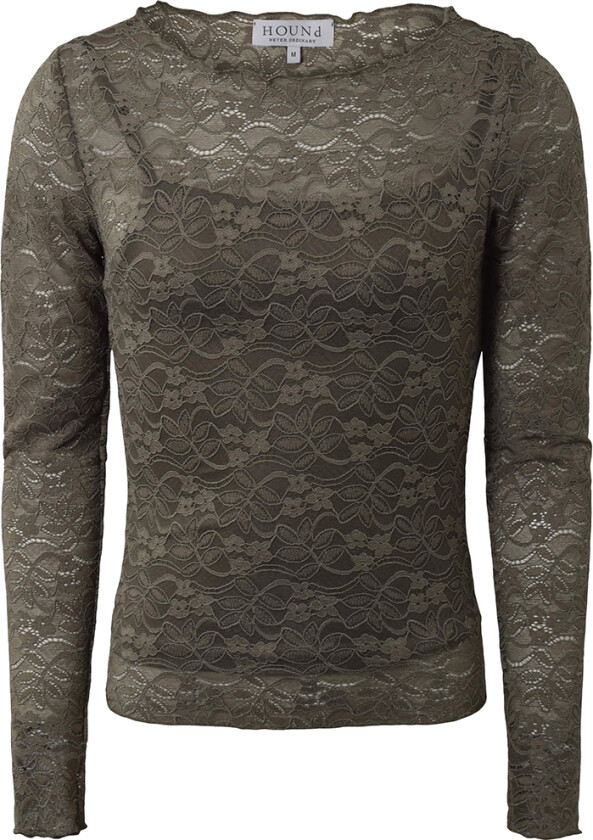 Genser - Lace Topp - Army Green - - 16 år (176) - Genser