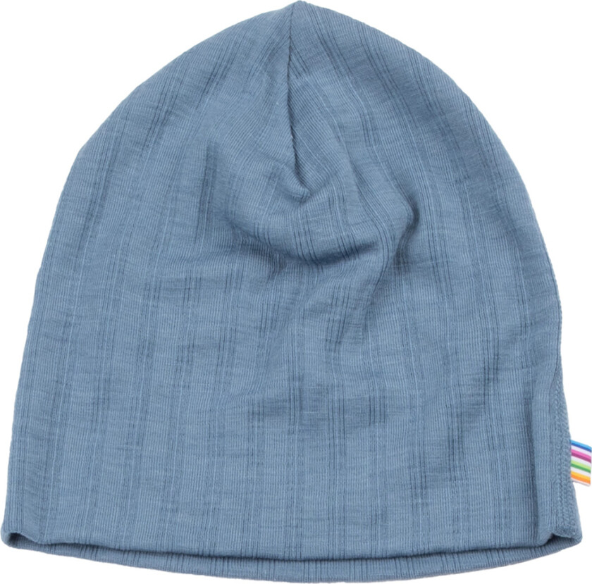 Lue - Ull/Silke - 2-lags - Blå - - 50 cm - Lue