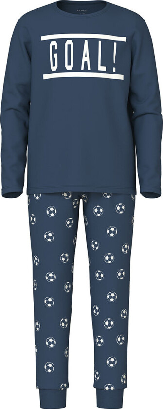 Pysjamas - NkmNightset - Noos - Dark Denim - - 3-4 år (98-104) - 2-delt nattøy