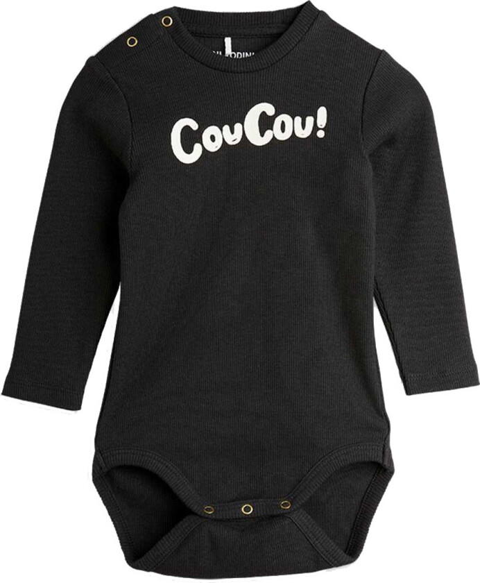 Body L/æ - Rib - Coucou - Svart - - 56/62 - Langermet Body