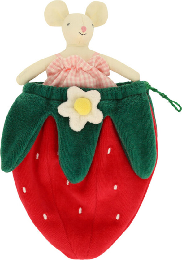 Kosedyr - 14 cm - Jordbær Mus - - OneSize - Kosedyr