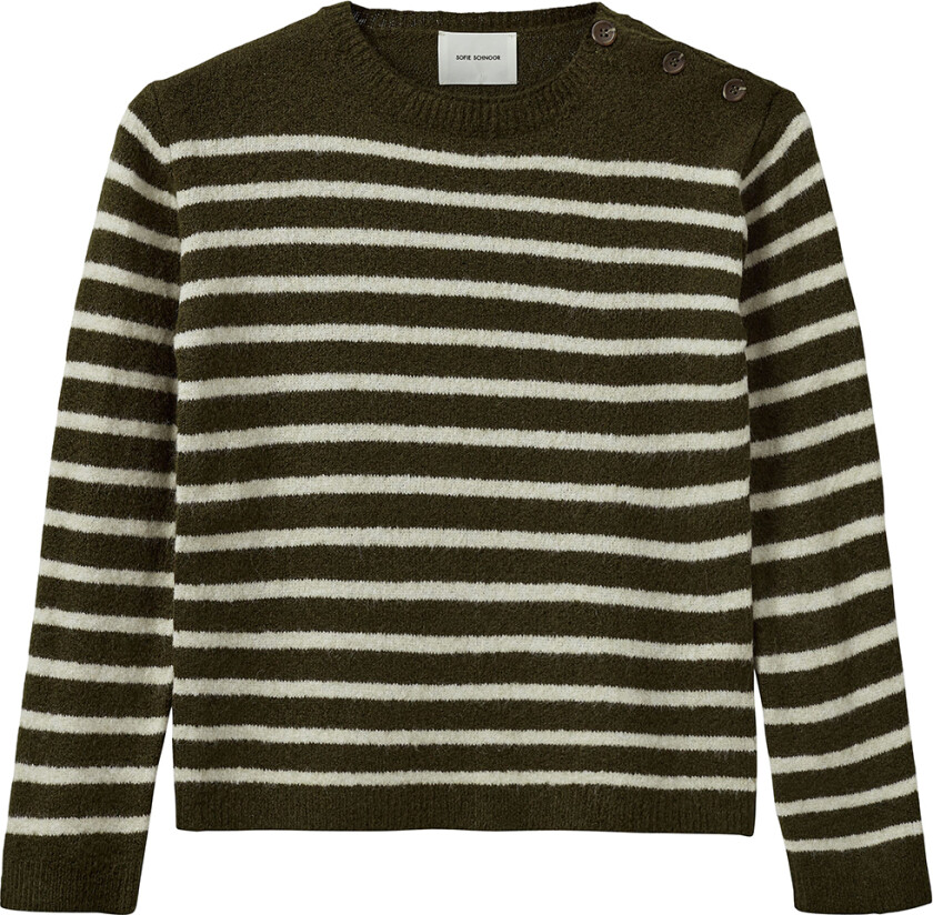 Genser - Strikk - Anabia - Green Olive - - 8 år (128) - Genser