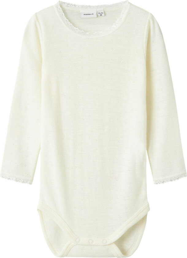 Body L/æ - Ull - Noos - NmfWang - Snow White m. Hullmøns - - 3 år (98) - Langermet Body