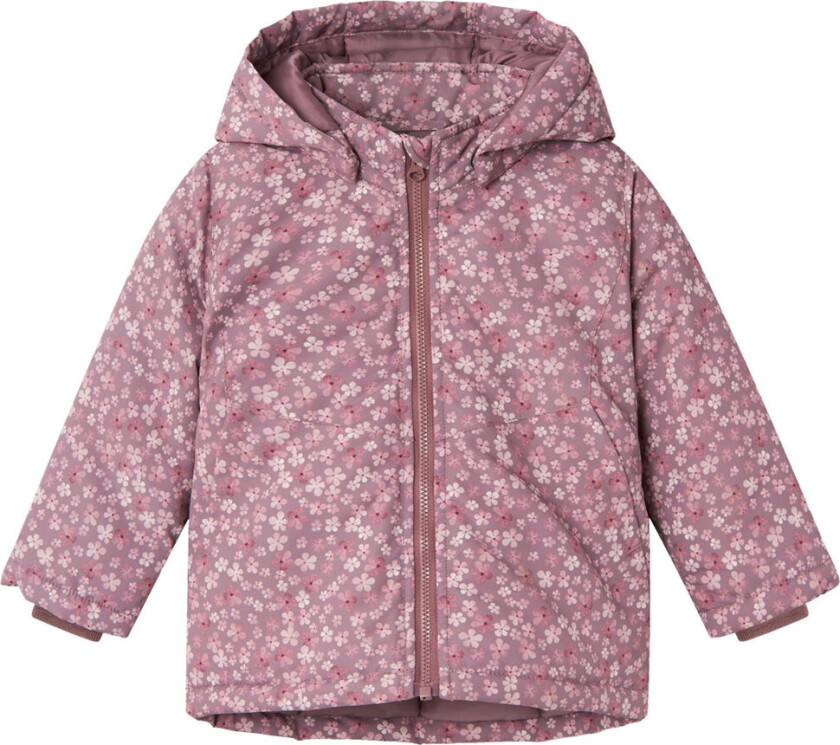 Vinterjakke - NbfMaxi - Grape Shake/Blomster - - 56 - Vinterjakke