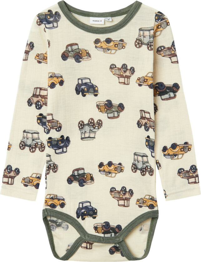 Body L/æ - Ull - Noos - NmmWang - Snow White m. Biler - - 3 år (98) - Langermet Body