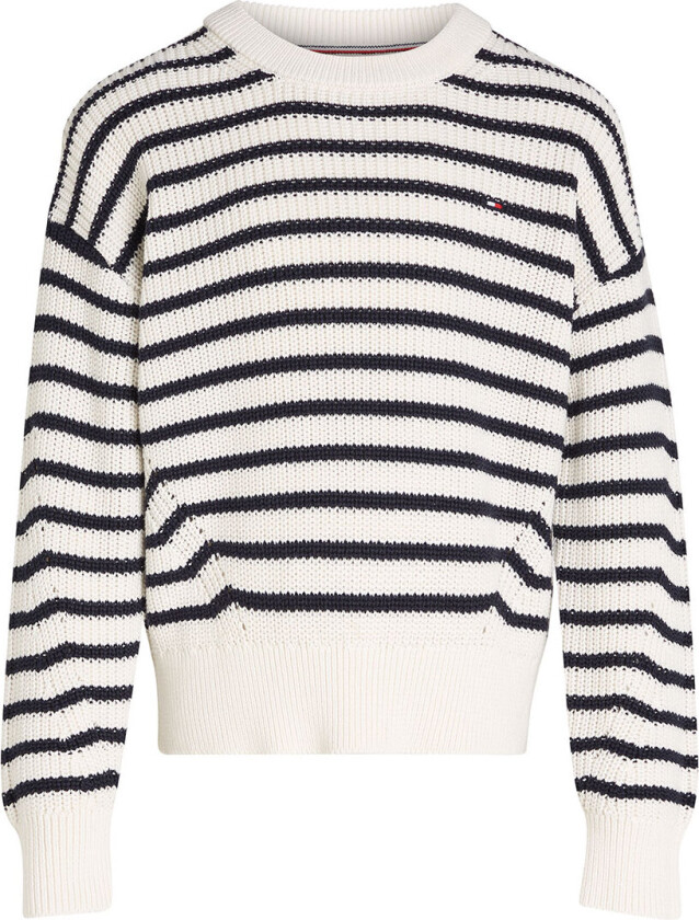 Genser - Strikk - Essential Stripe - Gamle White - - 4 år (104) - Genser