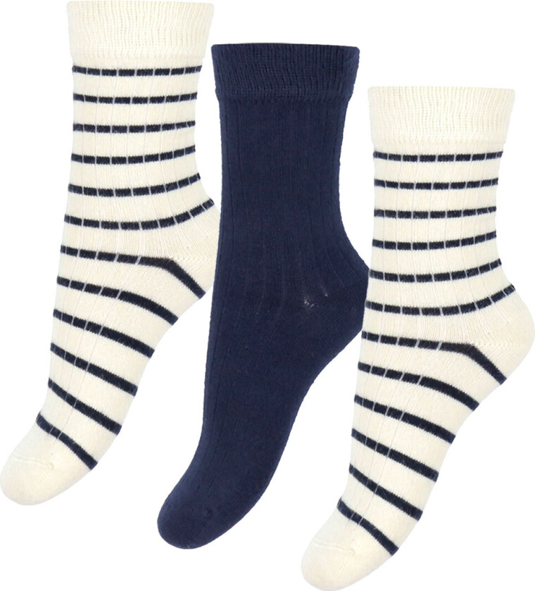 Minipop Sokker - Bambus - 3-pack - Navy - MiniPop - 35/38 - Sokker