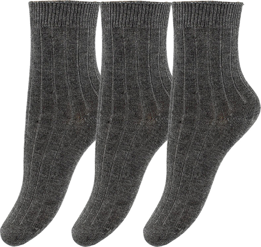 Minipop Sokker - Bambus - 3-pack - Dark Grey Melange - MiniPop - 27/30 - Sokker