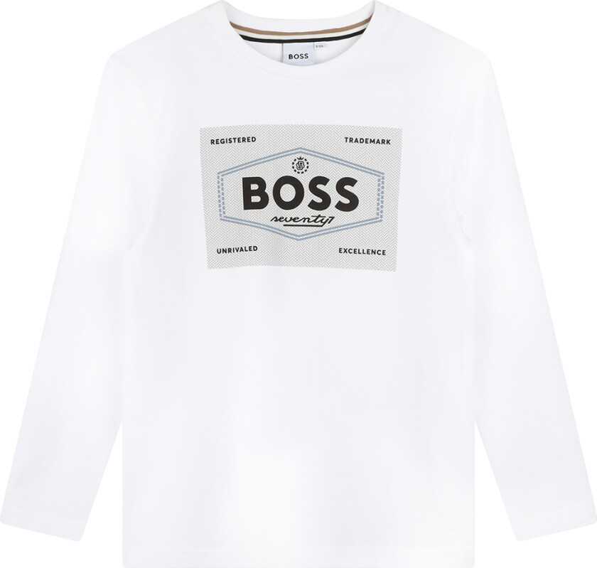 Genser - Hvit m. Svart - - 8 år (128) - Genser