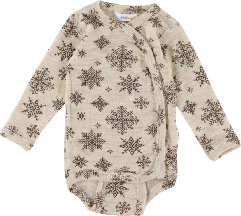 Omslagsbody L/æ - Ull - Beige - - 40 - Langermet Body