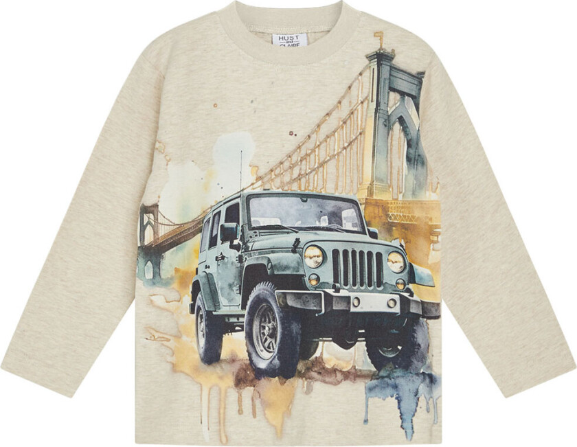 Genser - Anton - Wheat Melange m. Jeep - - 2 år (92) - Genser